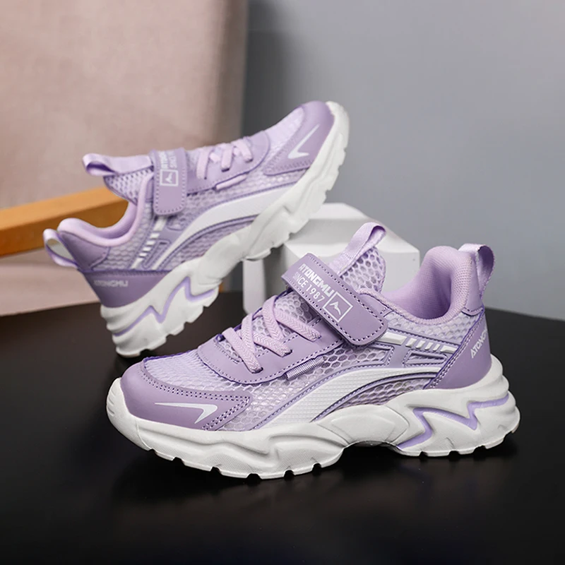 

Fashion Girls Sneaker Children Casual Shoes Comfortable Platform Kids School Shoes 6 To 12 Years Purple White Girl Shoes