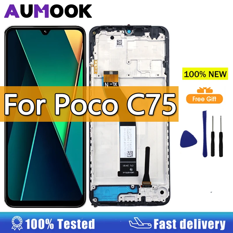New Poco C75 Display For Xiaomi Poco C75 4G 2410FPCC5G LCD Display