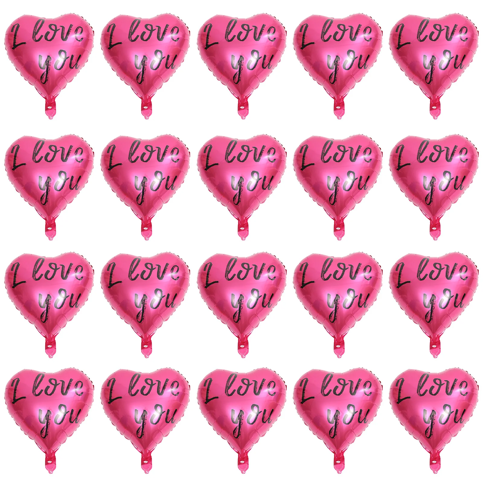 

20pcs Love Balloons Aluminum Foil Wedding Decorations Party Supplies Valentine's Day Decoration Balloon Sets for Women Diy