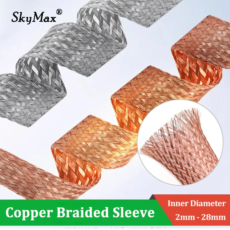 

1-20m Pure Copper Tinned Copper Expandable Sleeve 2 4 6 8 10 12 14 16 18 20 25 28mm Copper Braided Shielded Signal Metal Sheath