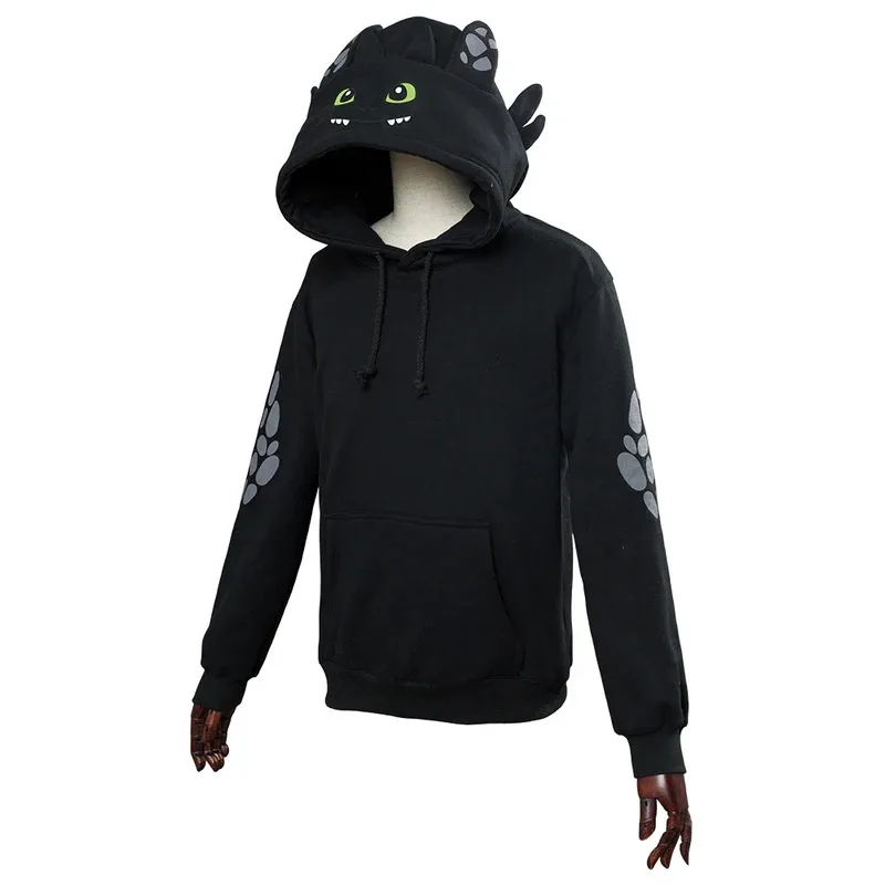 Adult Kids How to Train Your Dragon Toothless Cosplay Hoodie Sweatshirt Casual All-match Pullover Jackets Coat Hooded Tops
