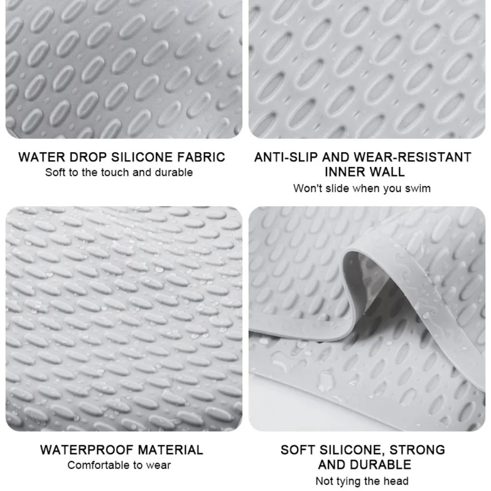 Non-Slip Particle Bubble Swim Cap Water Sports Comfortable Swimming Head Cover Waterproof Unisex Silicone Swimming Caps