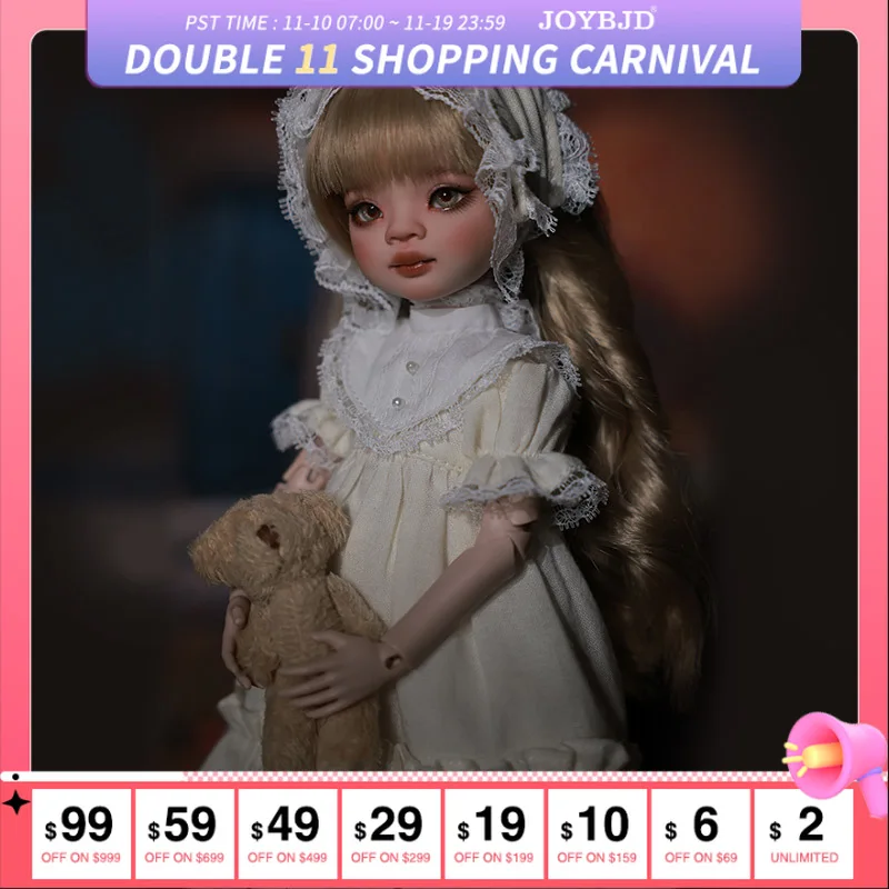 

JOYBJD Viki BJD Doll 1/6 LDS Rui Body Retro Ceramic Style YOSD Resin Forest Faceup Toy DIY Gift