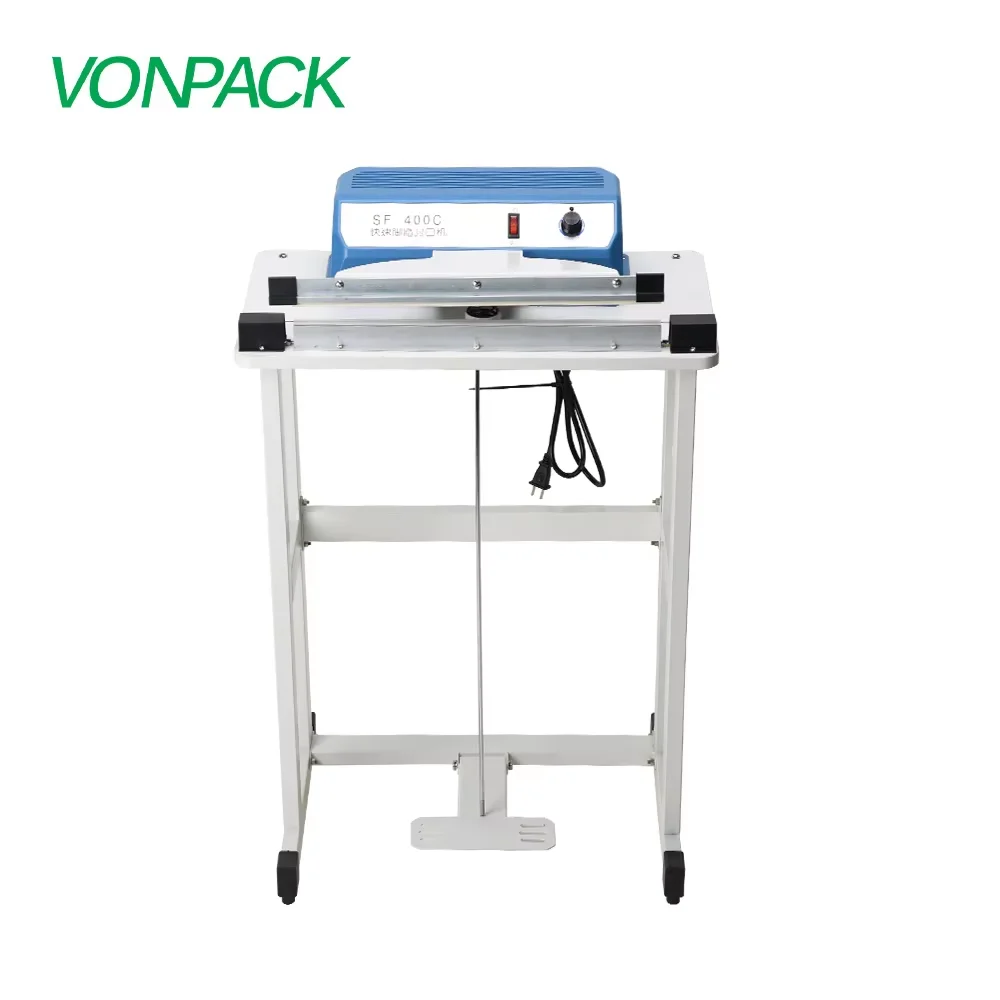 VONPACK SF-400Cフットペダルシーリングマシン 縦型ヒートシーラー 高効率ヒートシーラー 自動食品包装機