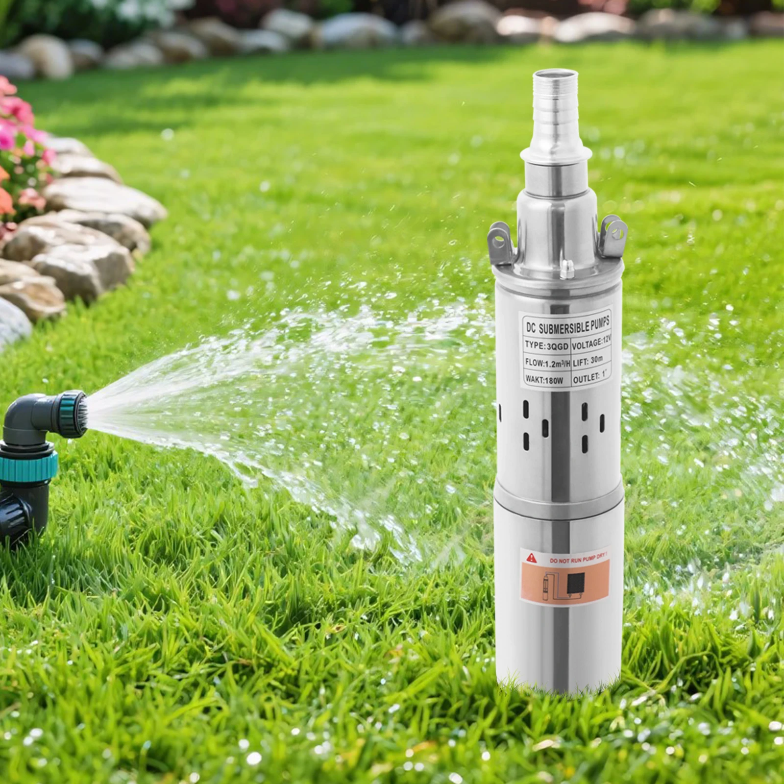 

180W Stainless Steel Irrigation Water Pump,Deep Well Submersible Pump Pumping Tool ,For Extracting Groundwater And Supply Water
