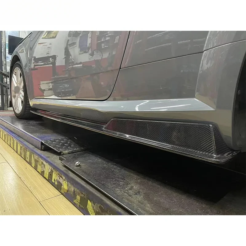 Auto Parts Carbon Fiber Side Skirt Extension Lip Fit TT TTS TTRS MK3 8S 2018 view 2
