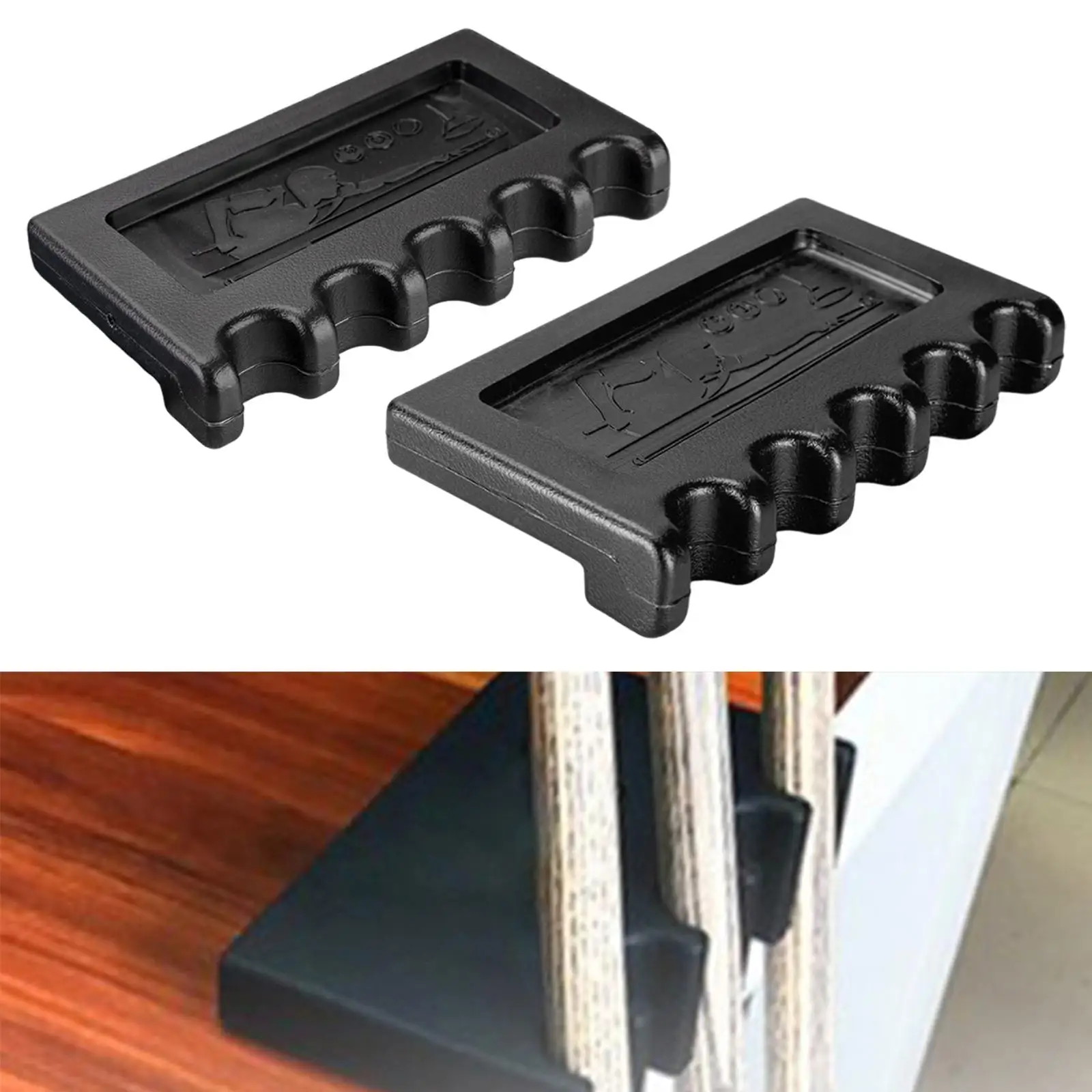 Professional Billiard Accessory 5 Slot Cue Holder Rack Non Slip Design Easy Install Supplies for Pool Table Room Use