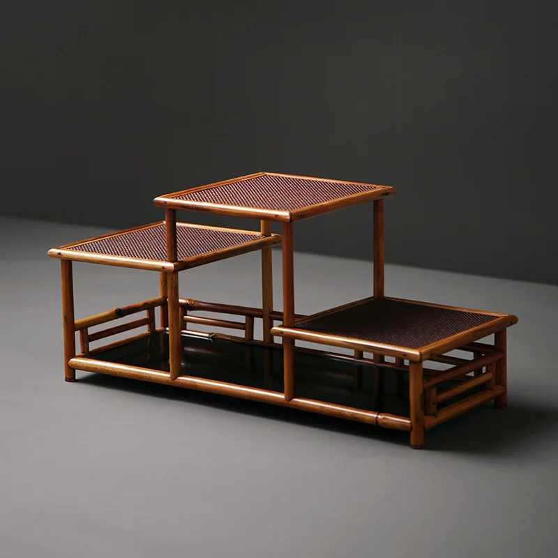 보구 랙 중국 차 창고 차 세트 보관 랙 Duobao 골동품 문화 및 놀이 유명한 다도 제로 매치