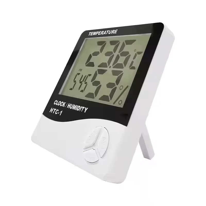 

Livestock Breeding Large Screen Digital Display Thermometer and Hygrometer HTC-1 Humidity Temperature Clock