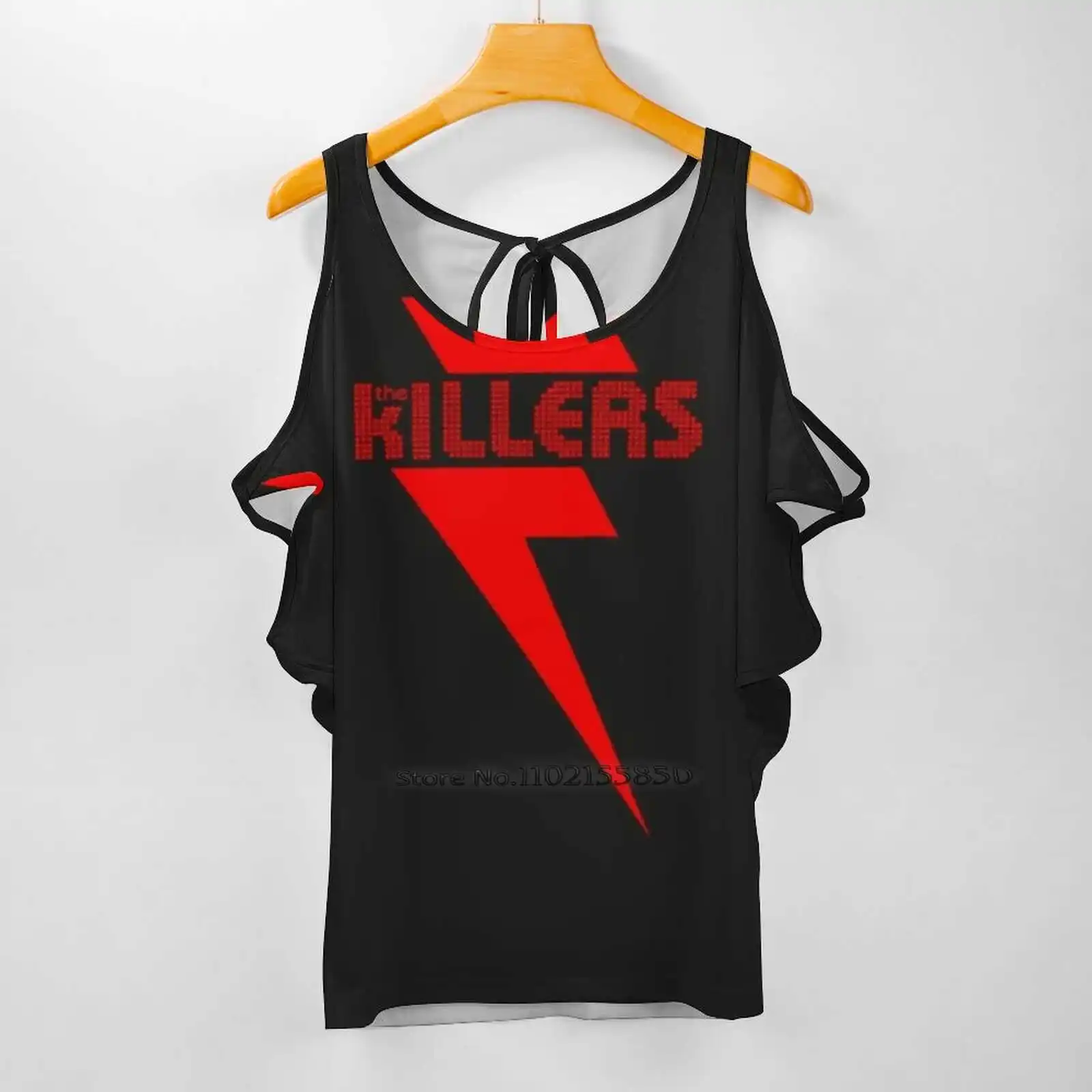 Best Seller The Killers Logo Exselna Favorite Essential T - Shirt Women\'S Clothing V-Neck Tops Zipper Tee Ladies Casual Sexy