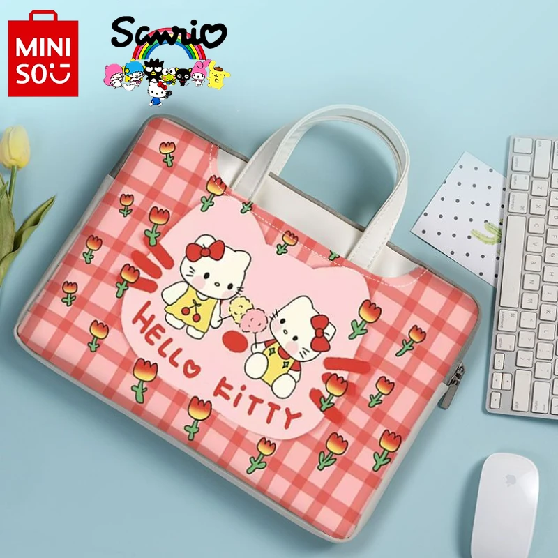 

HelloKitty New Women's Briefcase Fashionable High Quality Women's Business Handbag Cartoon Waterproof Portable Computer Bag