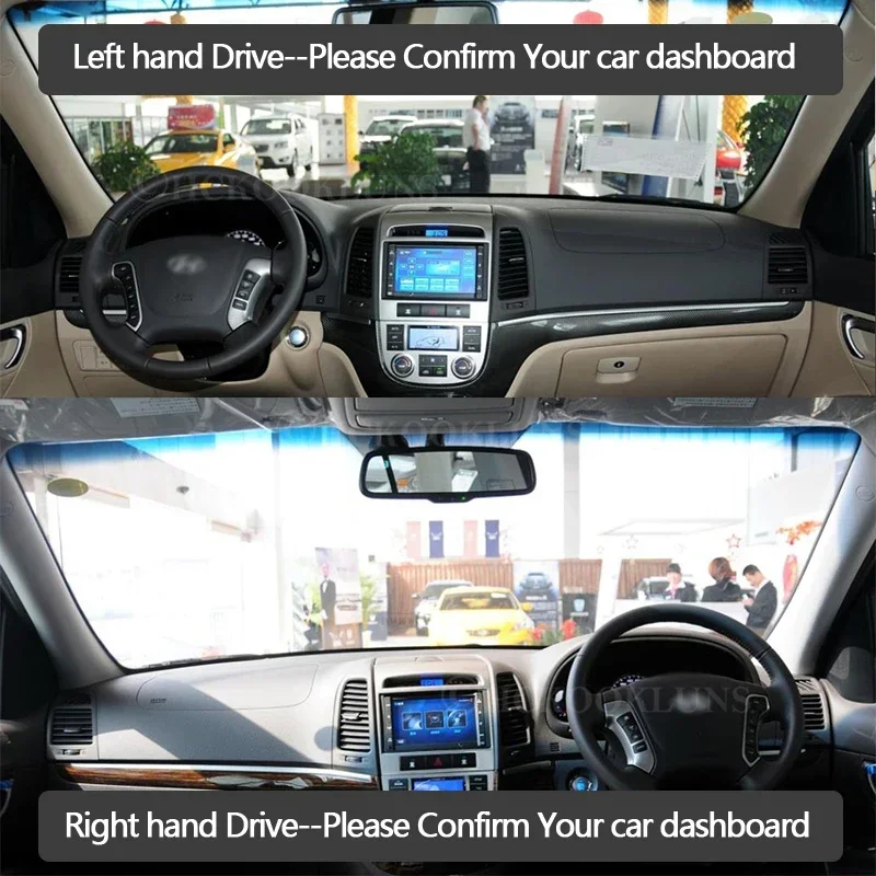 Car Accessories Dash Board Sunshade Carpet Dashboard Cover Protective Pad for Hyundai Santa Fe 2007 2008 2009 2010 2011 2012 CM