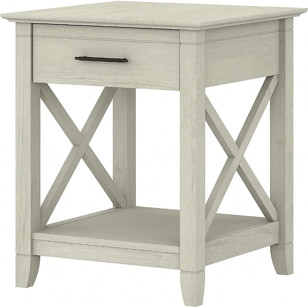 20-Inch x 20-Inch End Table, Linen White Oak