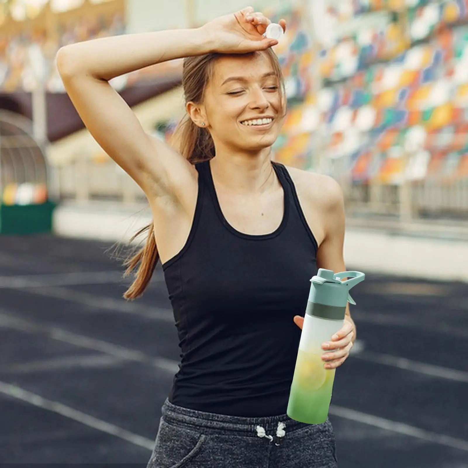 

Gradual Fog Surface Water Cup High Color Spray Sports Water Cup Men'S And Women'S Water Spray Plastic Cup Gift Cups Water Bottle
