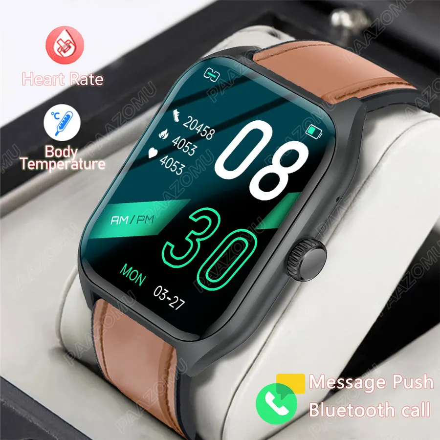 Smart Watch Men Women Full Touch Custom Dial Heart Rate Sleep Monitor Waterproof Watch Sport Fitness Smartwatch Health Bracelet