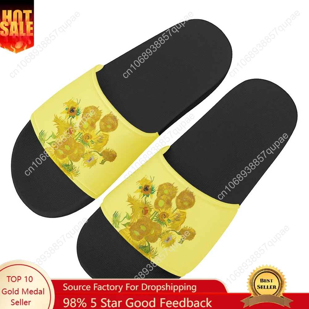 Vincent Van Gogh Starry Night Oil Painting Slippers Home Water Shoes Mens Womens Summer Slipper Indoor Outdoor Pool Sandals