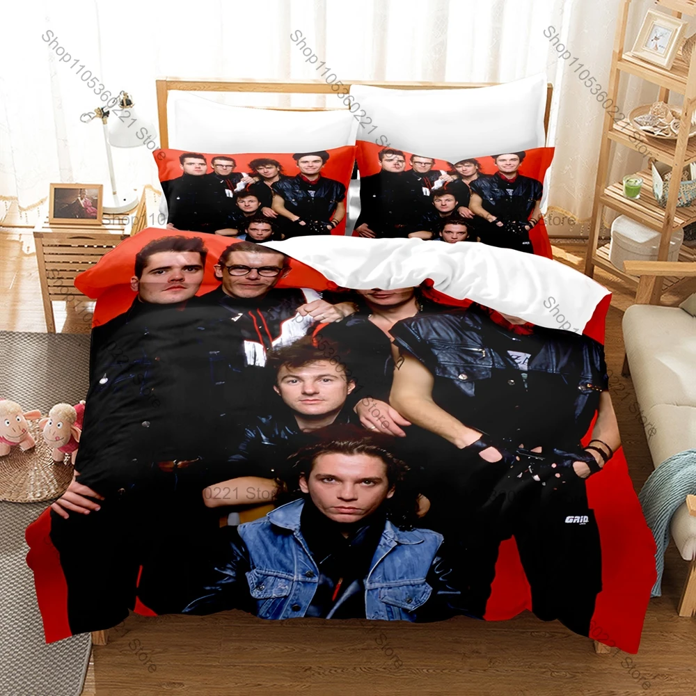 

Personality INXS New Polyester Bedding Set Modern Printed Duvet Cover Soft Breathable Bedding Linens for Home 1 Duvet Cover + 2