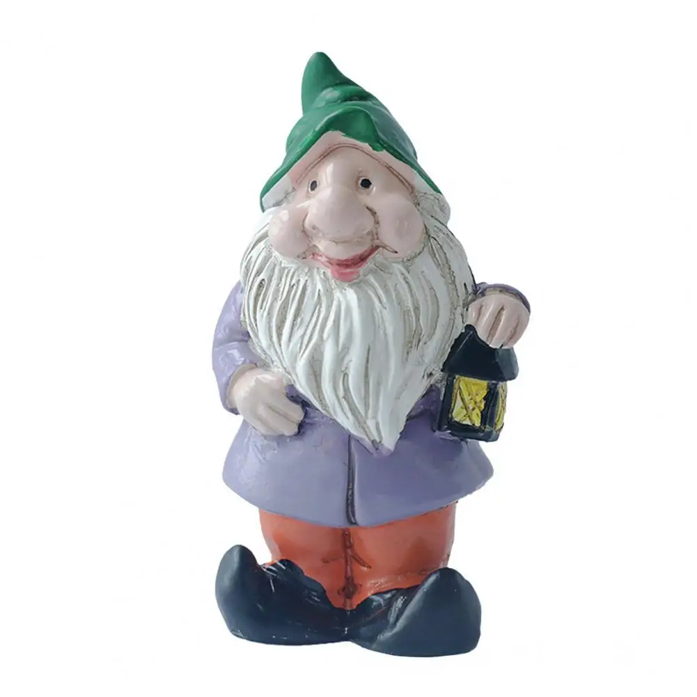 Hand Painted Garden Gnome Decorative Yard Gnome Figurine Mini Gnomes Figurine Set Resin Garden Statue Decor Small for Fairy