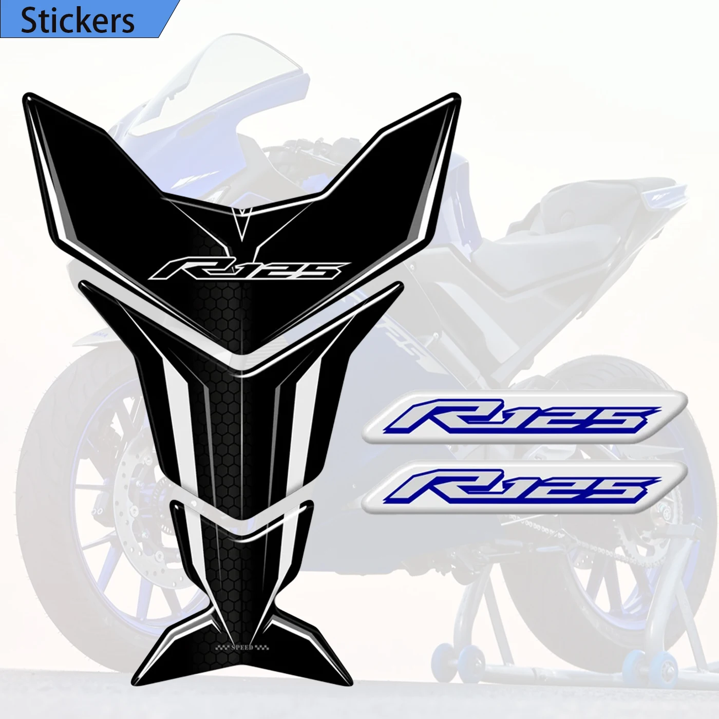 

Fit Yamaha YZF R125 R 125 Tank Pad Protector decals Tank Pad Motorcycle 2014 2015 2016 2017 2019 2020
