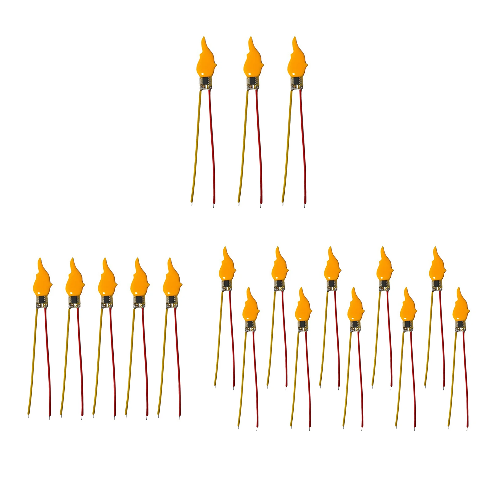 3/5/10PCS Flame Light Bulbs 2200K Diode 3V LED Flame Effect Light Bulb Flash Candles for Christmas Party Decorations