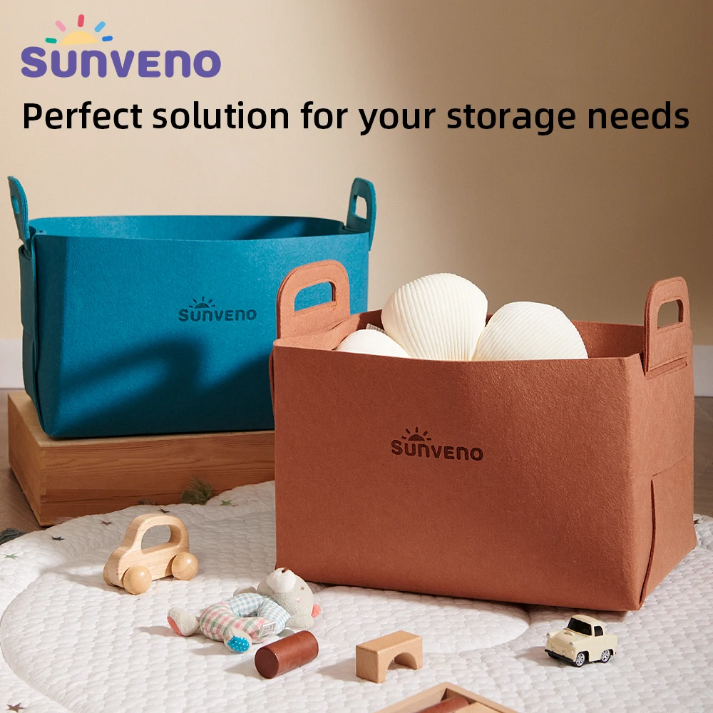 Sunveno Foldable Baby Storage Box Large Capacity Kids Toys Organizer Storage for Baby Essentials