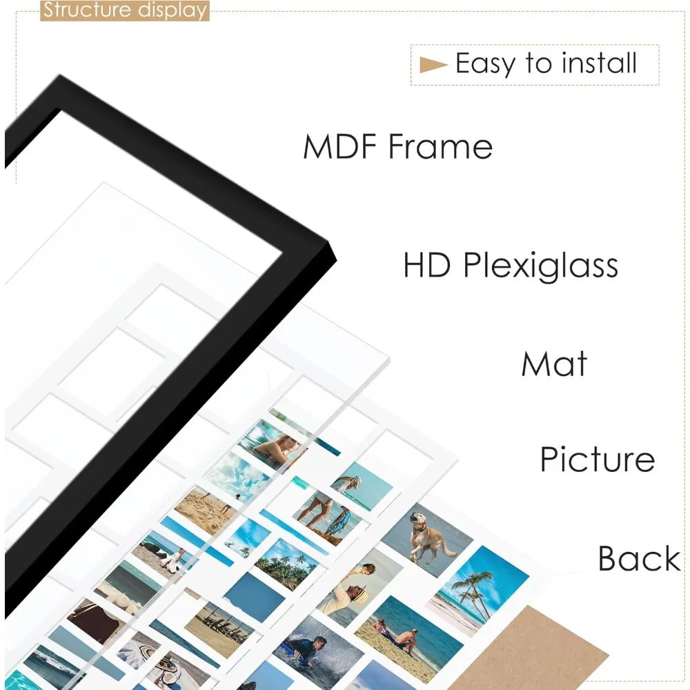 22x32 إطار صور مجمعة عرض 24 4x6 صور أفقية عمودية جدار ديكور المنزل هدية
