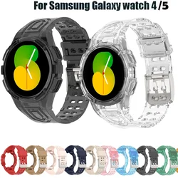 Correa transparente para Samsung Galaxy Watch 5, 4, 44mm, 40mm, 46mm, 42mm, pulsera inteligente de 20mm, correa de silicona