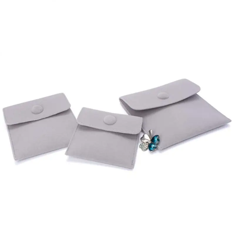 2/3pcs Fashion Jewelry Storage Bag Solid Color Christmas Wedding Gift Package Envelope Bags Necklace Earrings Ring Jewelry Pouch