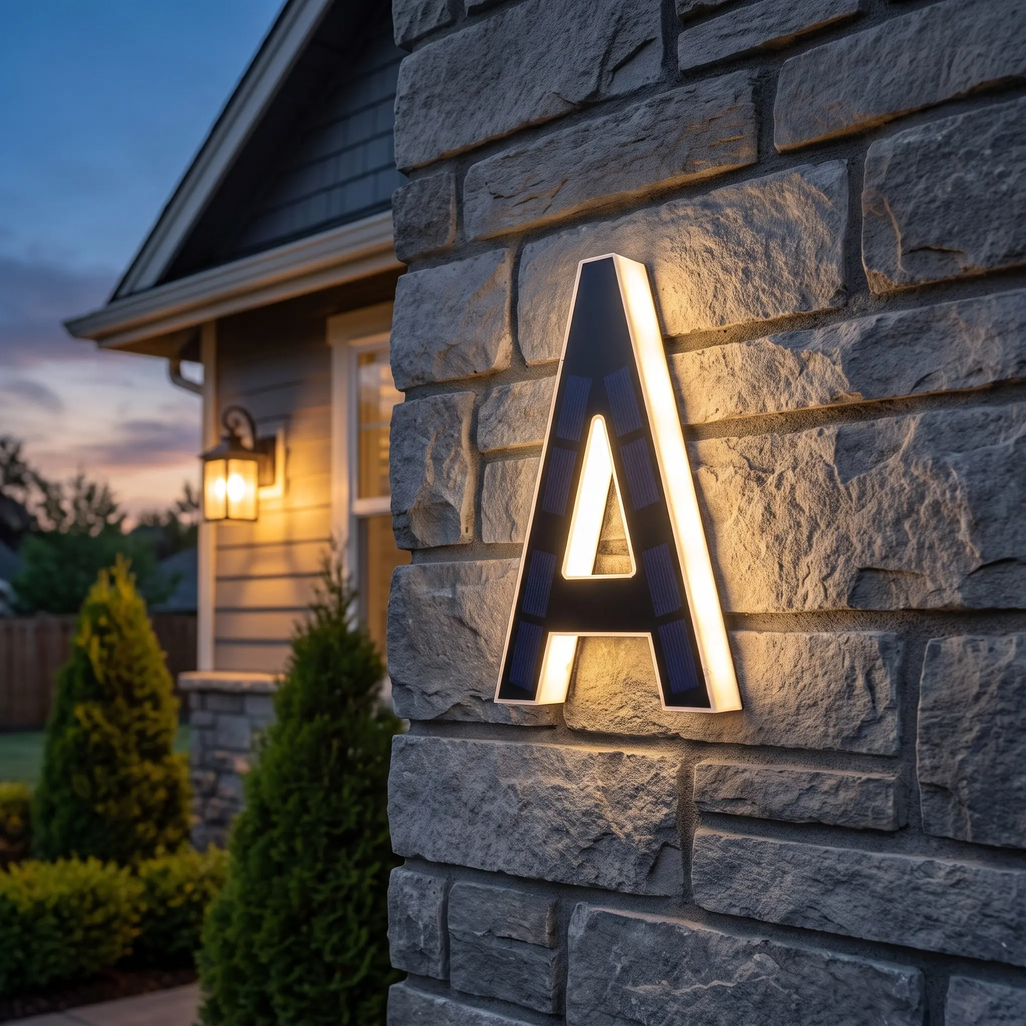 Solar Number Backlit Numbers Low Voltage for outside Illuminated Vertical Door Sign