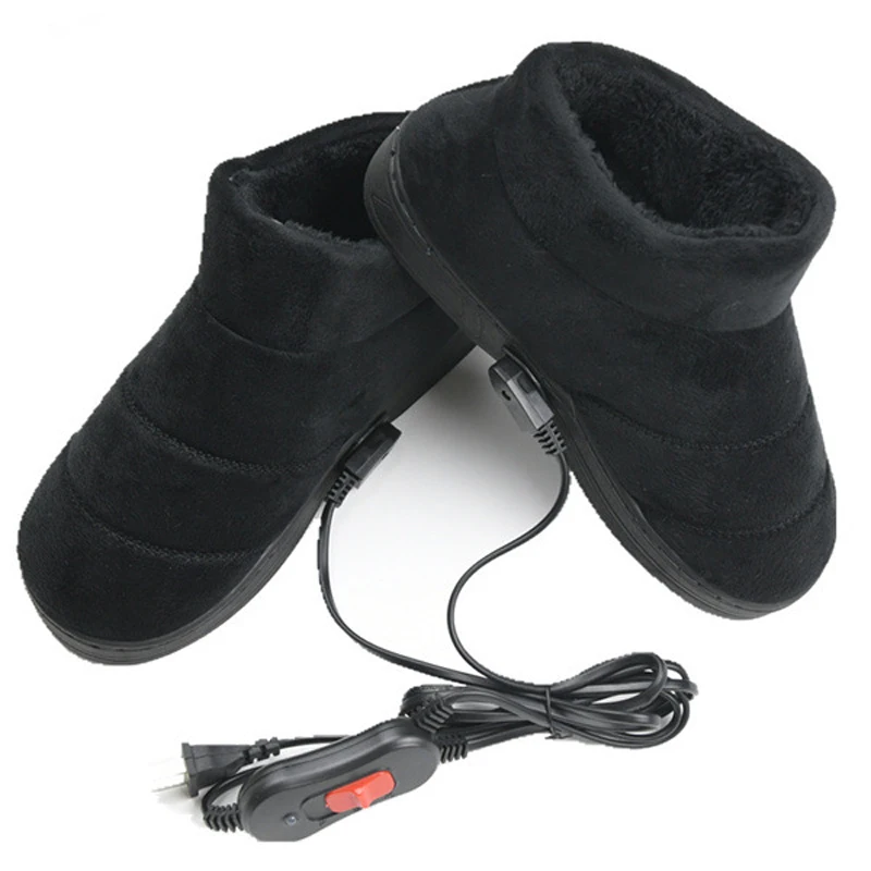 Calentador eléctrico de 220V, zapatos calefactores, Control de temperatura, tesoro de pie cálido para calentador, zapato suave, botas de nieve con carga caliente