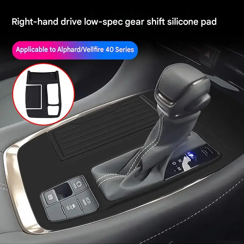 

For Toyota Alphard Vellfire 40 Series 2023-2024 RHD Low Spec Center Console Silicone Mat Gear Shift Panel Anti-Slip Protective P