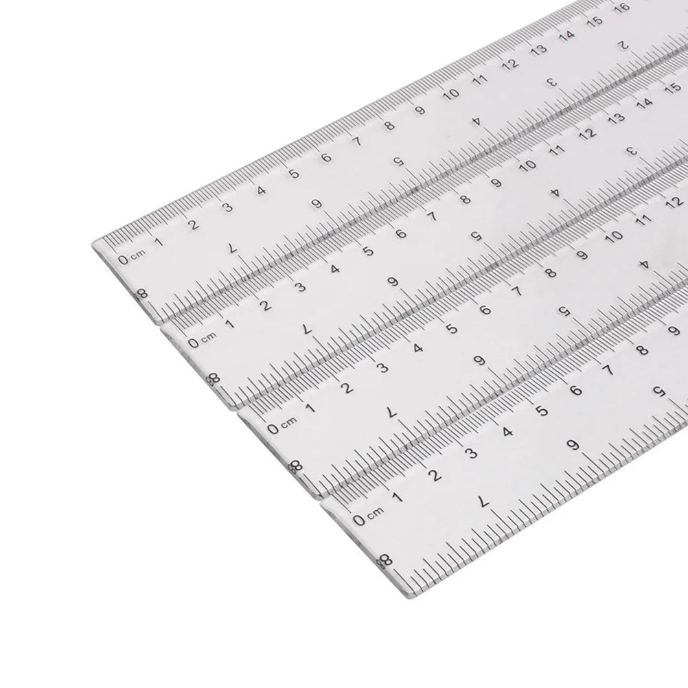 

20Pcs Transparent Plastic Ruler Straight Measurement Tool for Home School Office Students Drawing Supplies 20cm 30cm