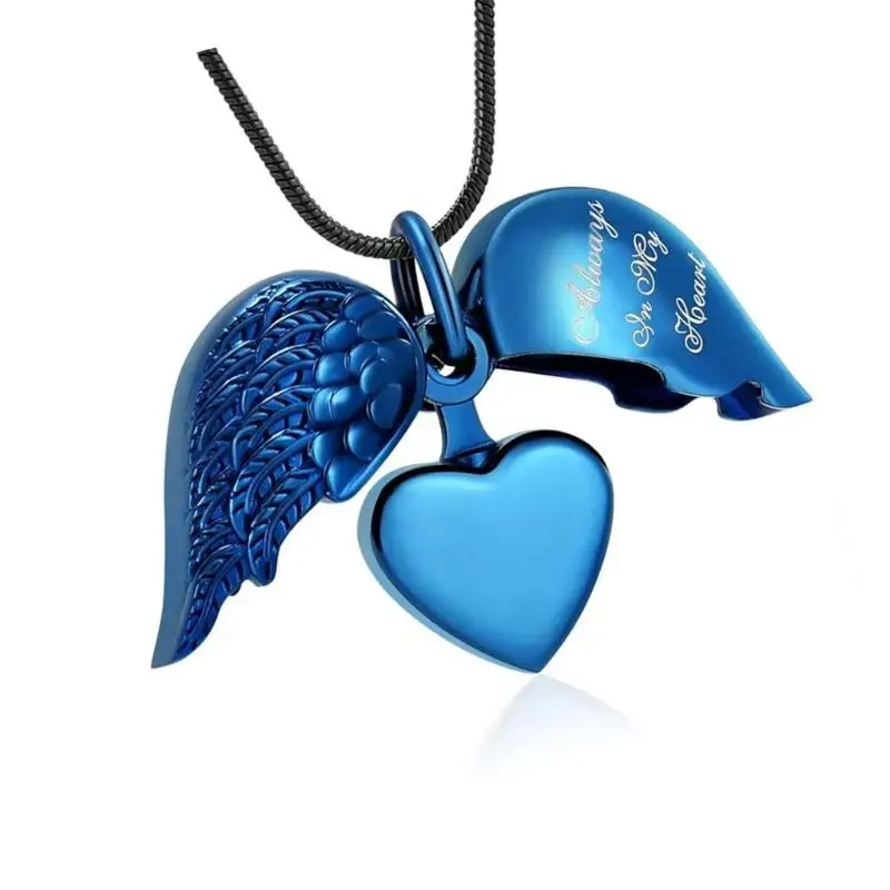 E8BD Heart Pet Cremation Necklace Jewelry For Pet Ashes Keepsakes In Steel