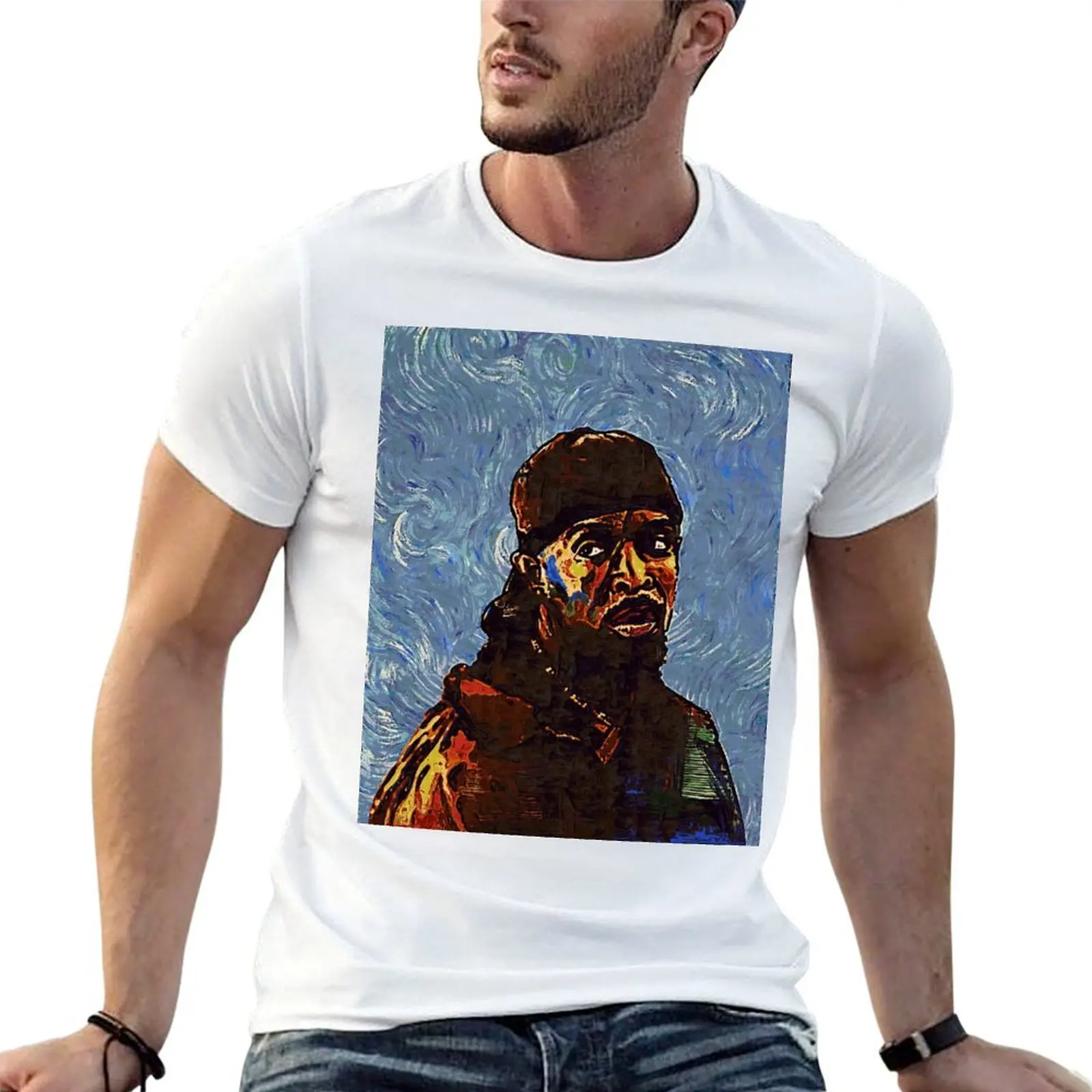 Omar Little by VanGogh - www.art-customized.com T-Shirt man t shirts for men mens graphic t shirts t shirt man luxury T-shirt