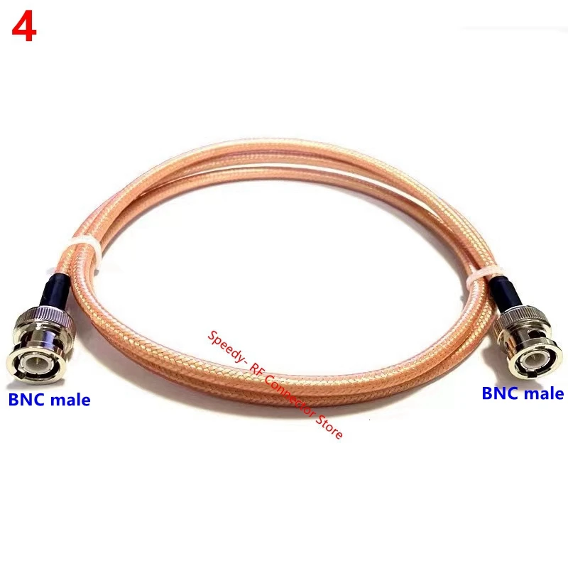 RG400 Coax Cable Double Shielded Crimp for UHF PL259 N Type TNC BNC Male Female Connector Extension Fast Delivery Brass Copper