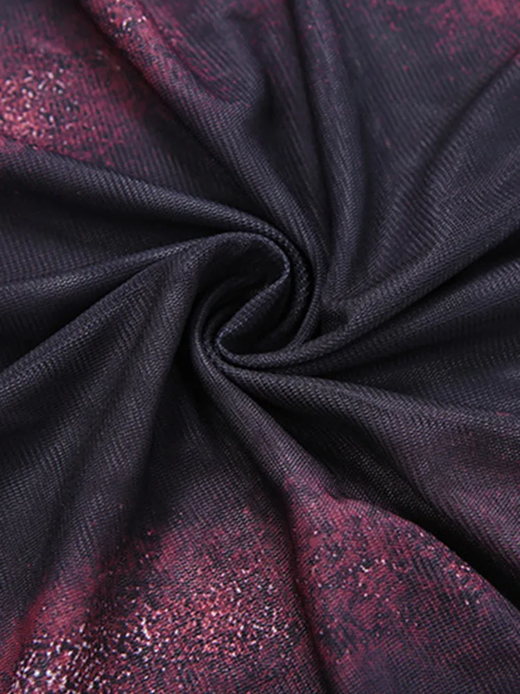 Yomesugar Mode 3D Body Print Lange Jurk Vrouwen Sexy Asymmetrische Hals Volledige Mouw Bodycon Maxi Jurken Party Club Streetwear