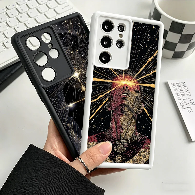 Coque de téléphone Contemplate Realize Ascend Space pour Samsung S25 Ultra S26 S23 FE S22 Galaxy S21 S20 Plus S24 FE