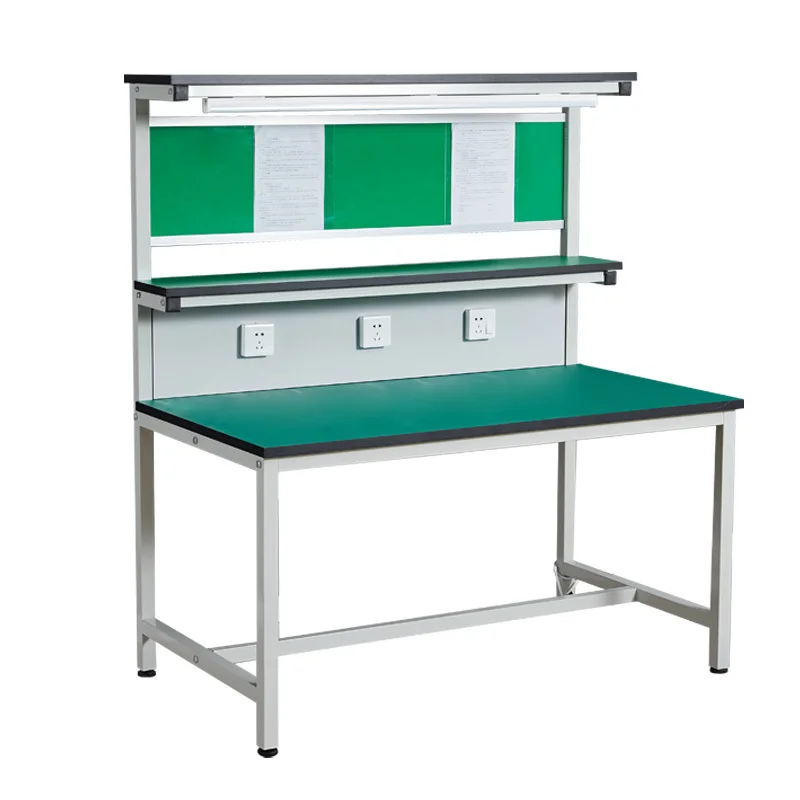 

Workshop anti-static workbench with lamp factory injection molding machine assembly line inspection table mobile phone repair ta