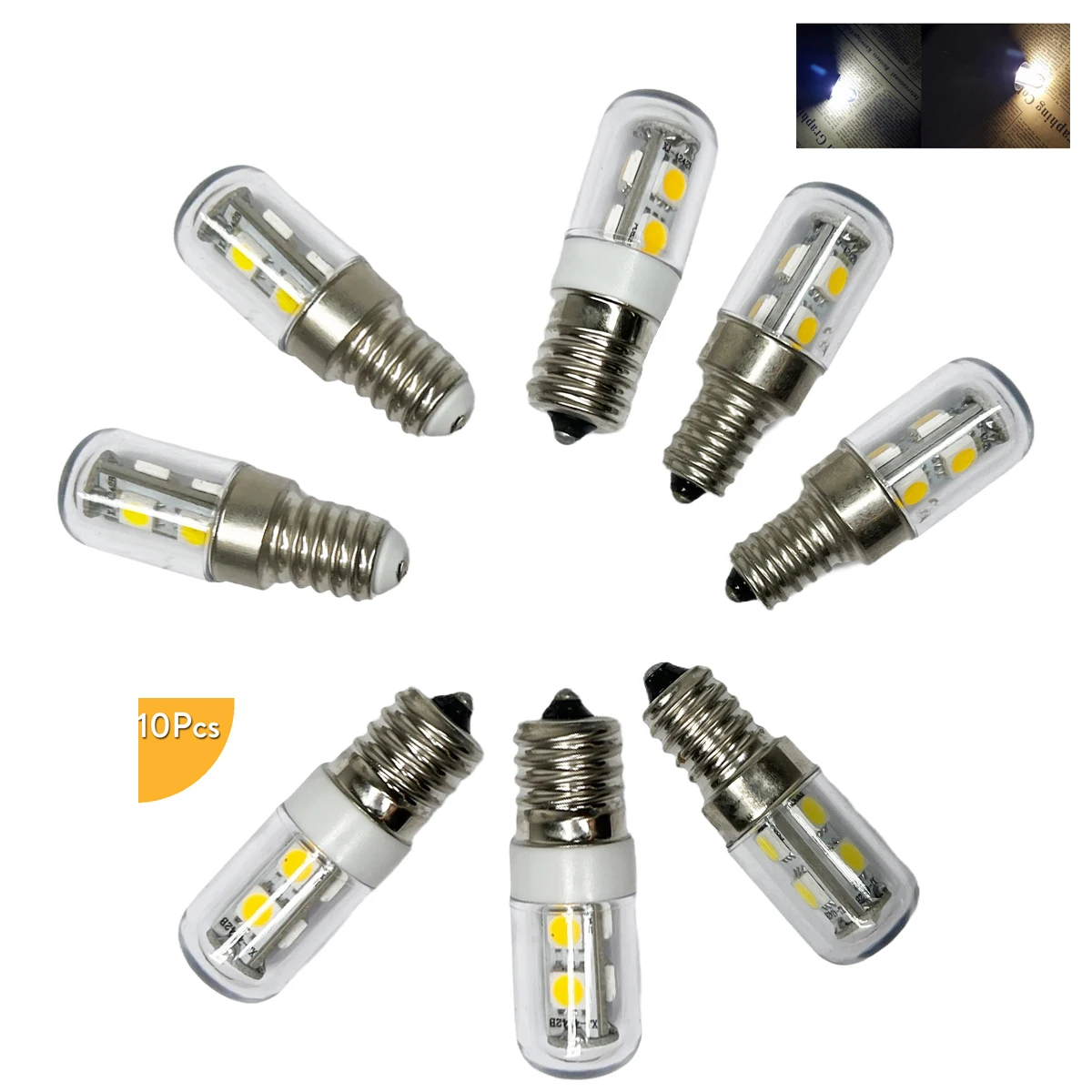 

10X Led Corn Light Bulb 220V 110V 5050 Smd Fridge E14 E12 E17 Led Lamps For Refrigerator Range Hood Lighting Home Energy Saving