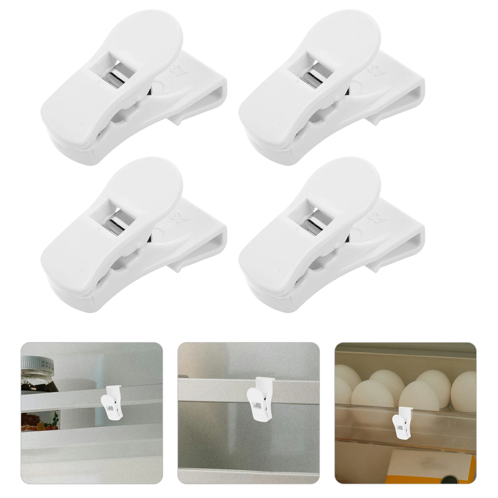 

4pcs Refrigerator Door Side Storage Box Fridge Organizer Clipshome Kitchen Storagefridge Door Side Storage Box