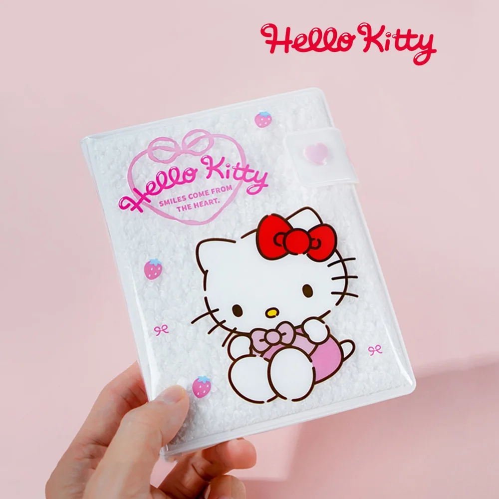 Genuine Hello Kitty Plush Snap Diary Sanrio Kt Cat Portable 64K Lined Notebook Planner For On-The-Go Quick Notes Travel Planning