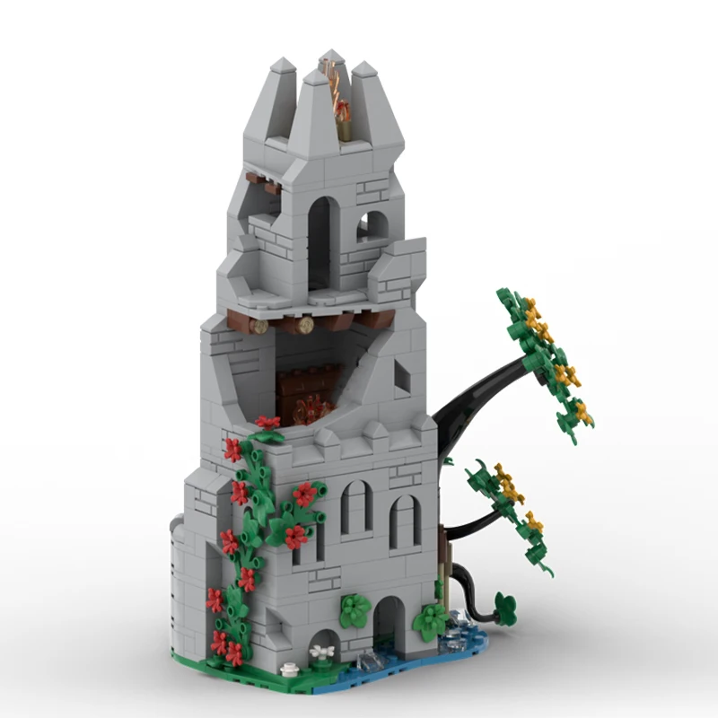 

590 шт. MOC маяк руины древние фэнтези модульные строительные блоки DIY модель творческий замок образовательная сборная игрушка подарок для детей