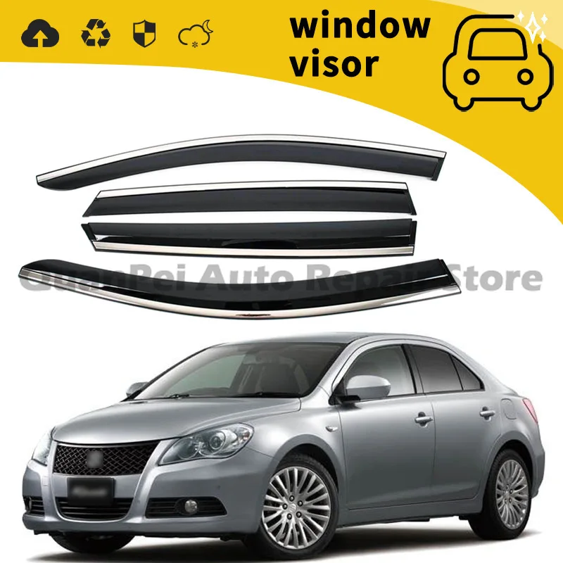 For Suzuki Kizashi 2010 2011 2012 2013 Rain Guards Window Deflectors Side Window Visors Rain Shields for Door Windows Decoration