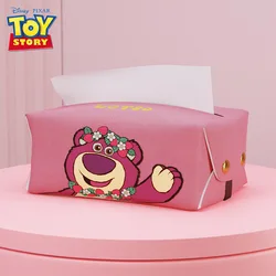 Disney Lotso Car Tissue Holder Creative Cute Cartoon Home Office Hanging Paper Napkin Tissue Box Cover Holder Portable Paper Box