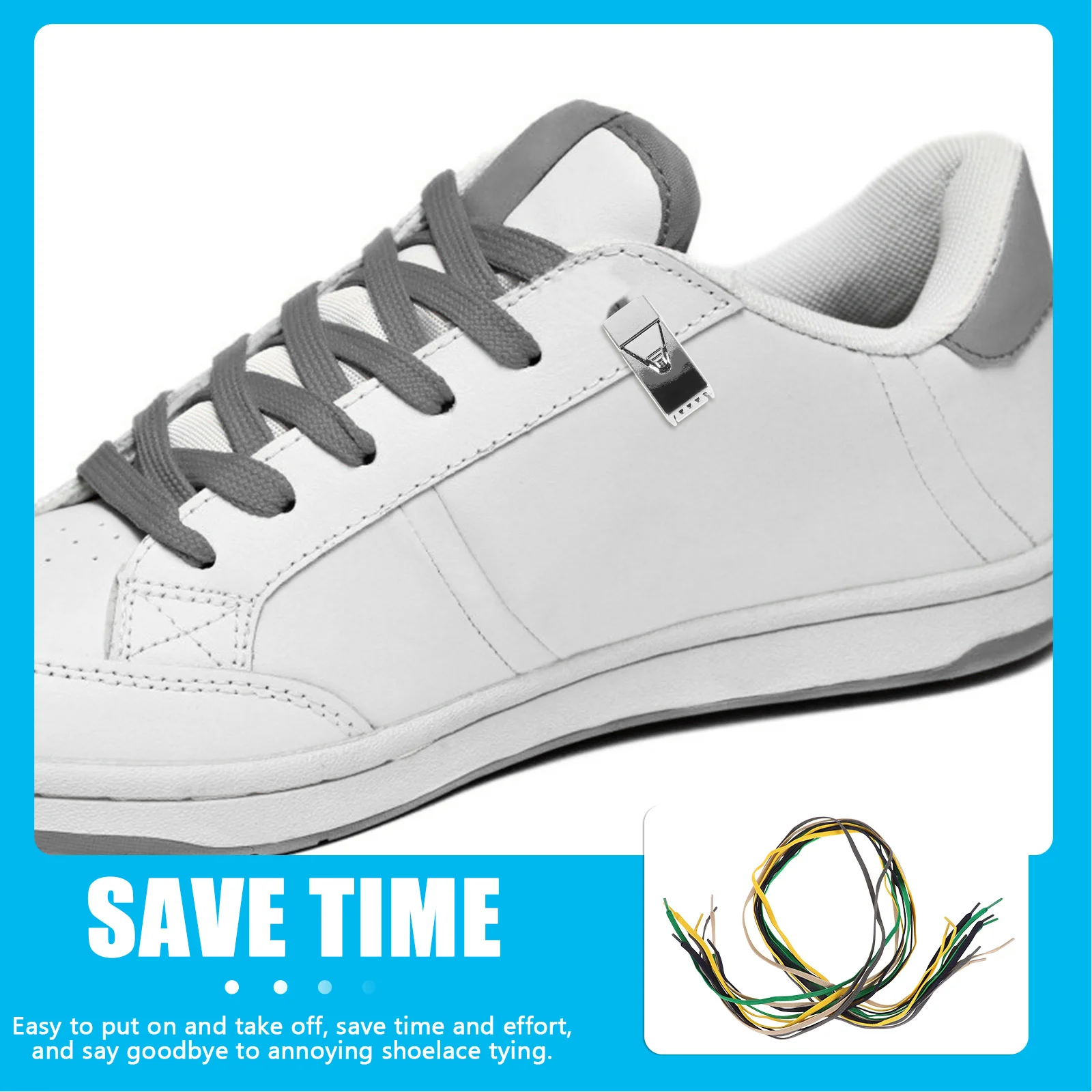 

No-Tie Shoelaces 6Mm 100Cm Elastic Shoe Laces for Kids and Adults Sneakers Boots Quick Fastening Assorted Colors