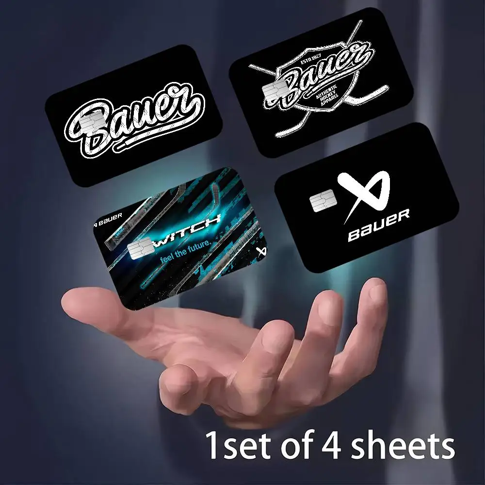 B-Bauer Hockey Anime Spend or Save Funny Shell On Off Ultra Thin No Fade Sticker Skin Cover Film for Debit Credit Card