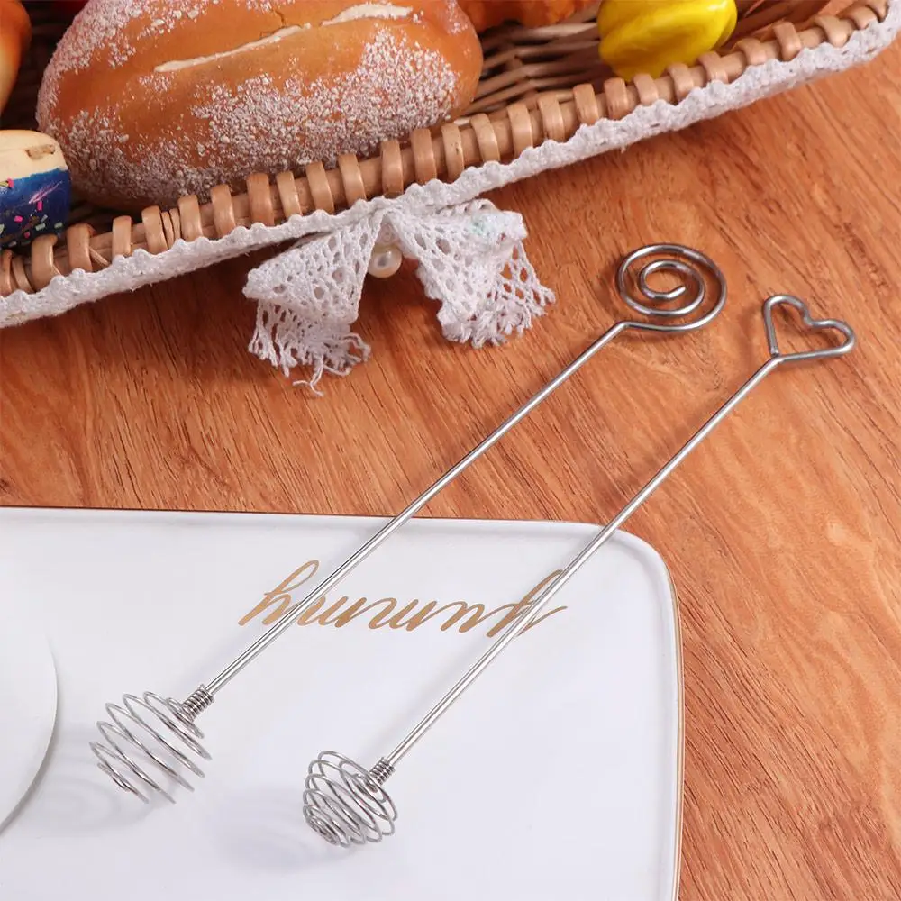 Household Stainless Steel Honey Dipper Sticks Double-headed Spiral Metal Mixing Spoon Long Handle Honey Stirrer Syrup