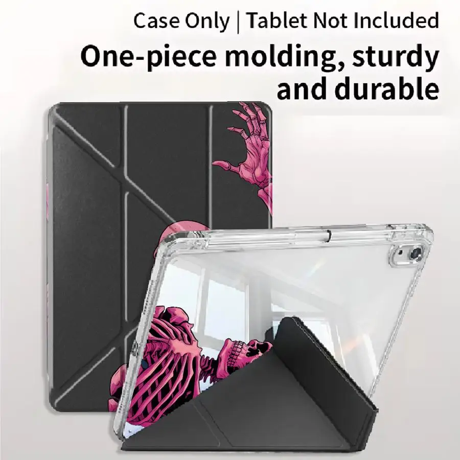 Pink Skull Pattern Tablet Case For iPad Pro 2025 Mini 6 7 Pro 11th 10th 9th 8th 7th 12.9inch Air 4 5 M3 M2 1 2 M4 11inch Y-Fold