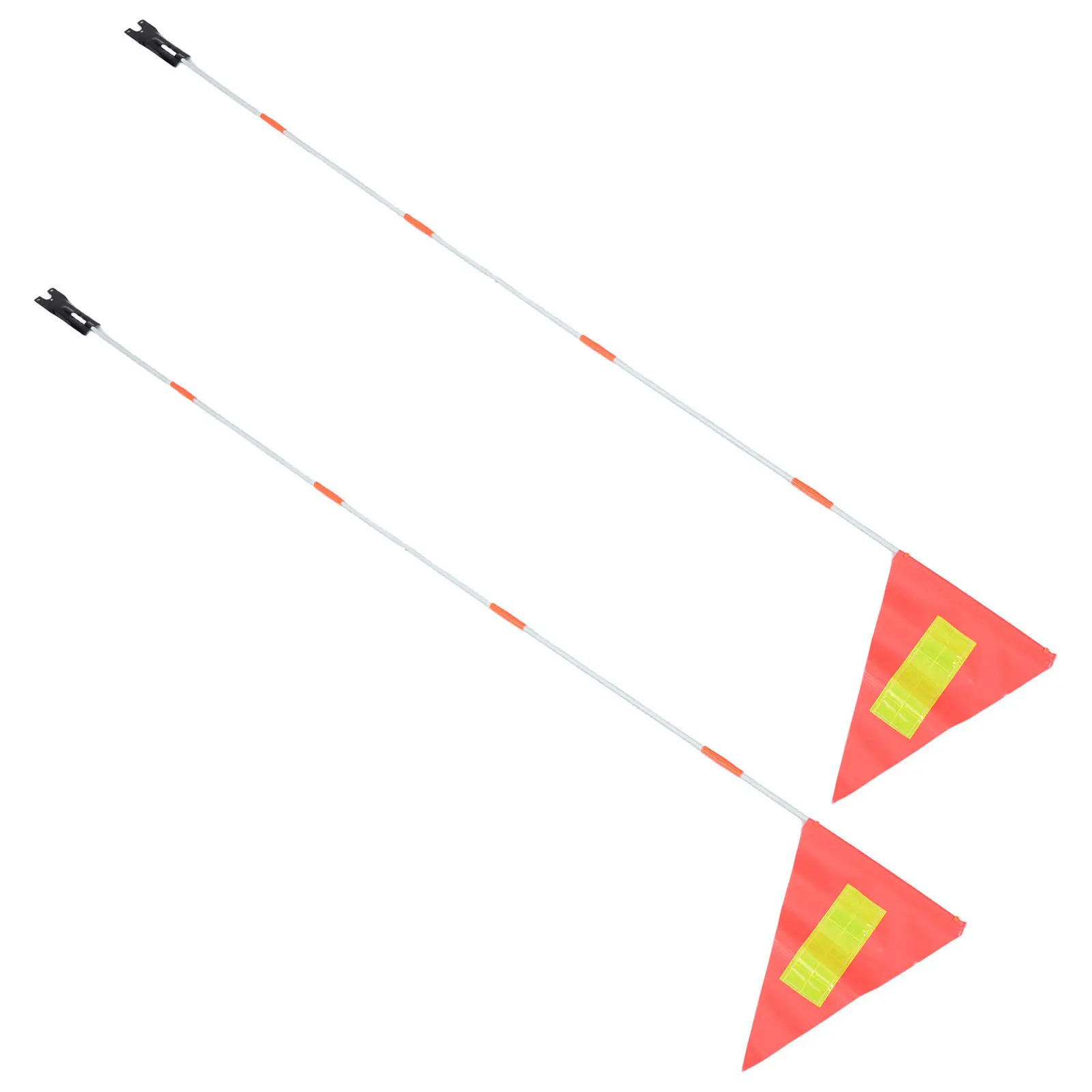 

2 комплекта светоотражающих флагов безопасности для гольф-каров, высоковидимые флагштоки для скутеров, инвалидных колясок, велосипедных прицепов, для использования вне дорог