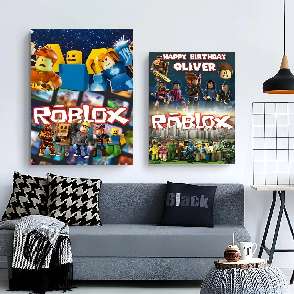 Anime R-Roblox Poster Paper Print Home soggiorno camera da letto ingresso Bar ristorante Cafe Art Painting Decoration